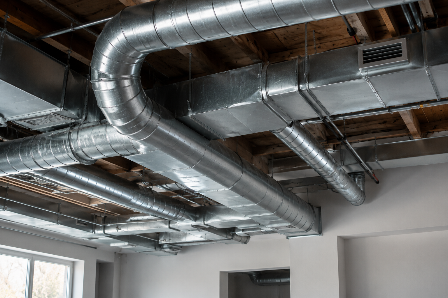 Professional HVAC ductwork system